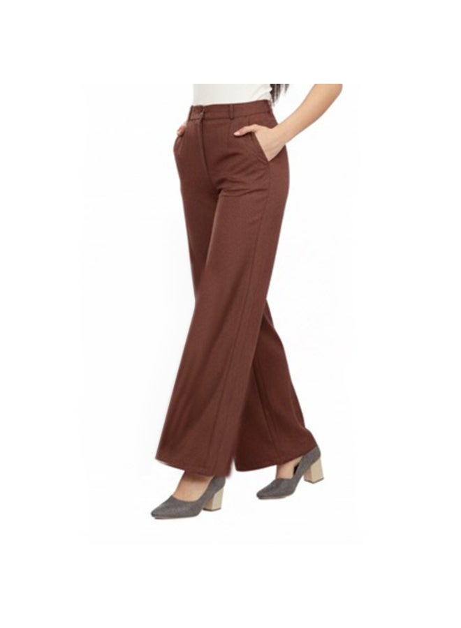 Smoky Egypt Wide Leg Gabardine Pants - Brick - Image 2